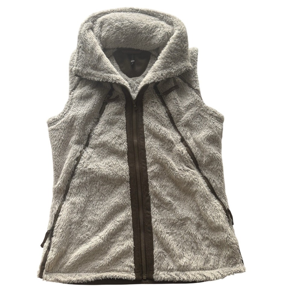 Kuhl Women's Fleece Hooded Vest Gray Full Zip Cozy Warmth Size Medium